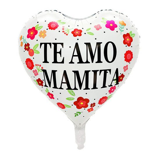 Globo Foil Corazón Te Amo Mamá 66cm