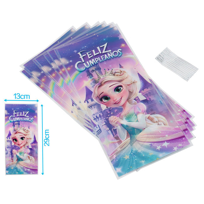 Bolsas Chuches Castillo Princesa 13x29cm 10 uds