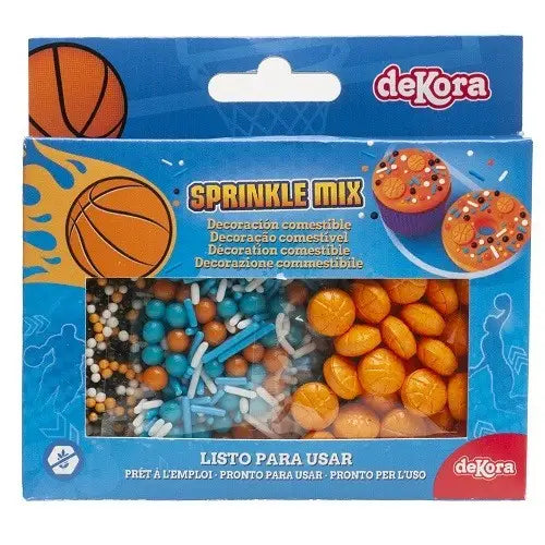 Sprinkles Decorativos Temática Baloncesto 70g (3x23,3g)