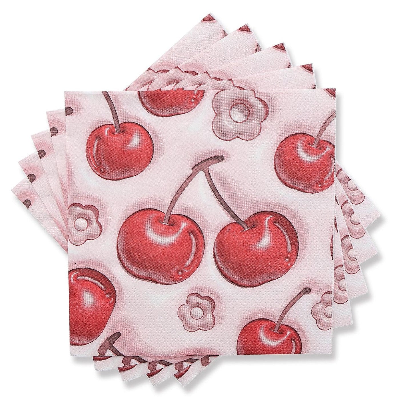 Servilletas Cartón Cereza 33x33cm - Pack 12 uds