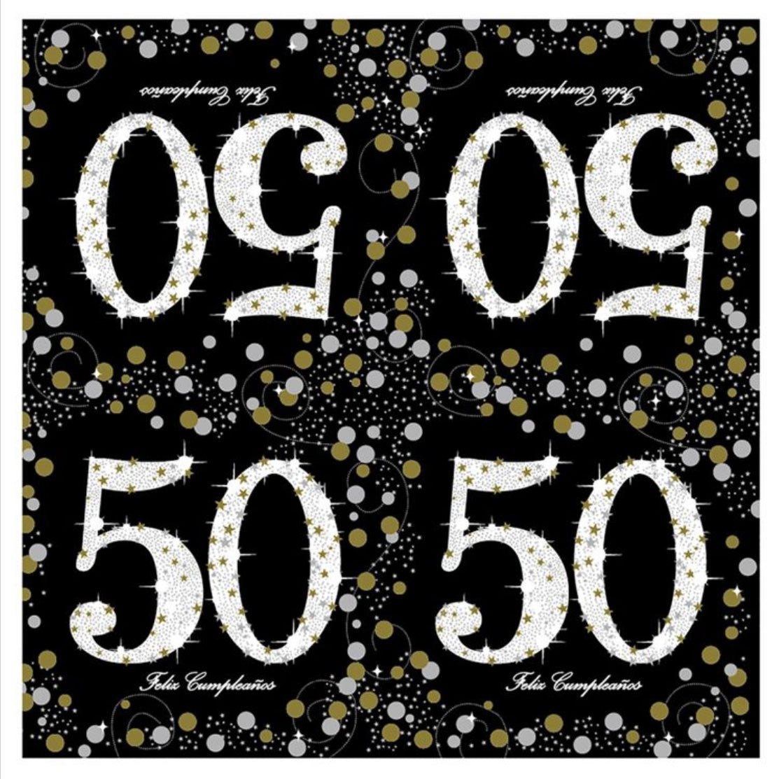 Servilletas Cumpleaños Adultos 18/30/40/50/60 Años 33x33cm 20uds