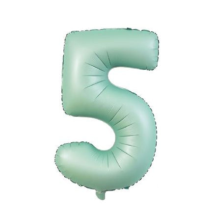 Globo Foil Número Aluminio 80cm (32") Verde Menta Mate