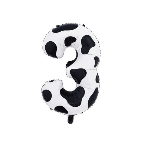 Globo Foil Número 80 cm (32") Estampado Vaca