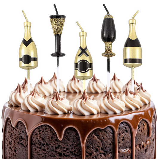 Vela en copa de champán 1.5*4cm 5uds