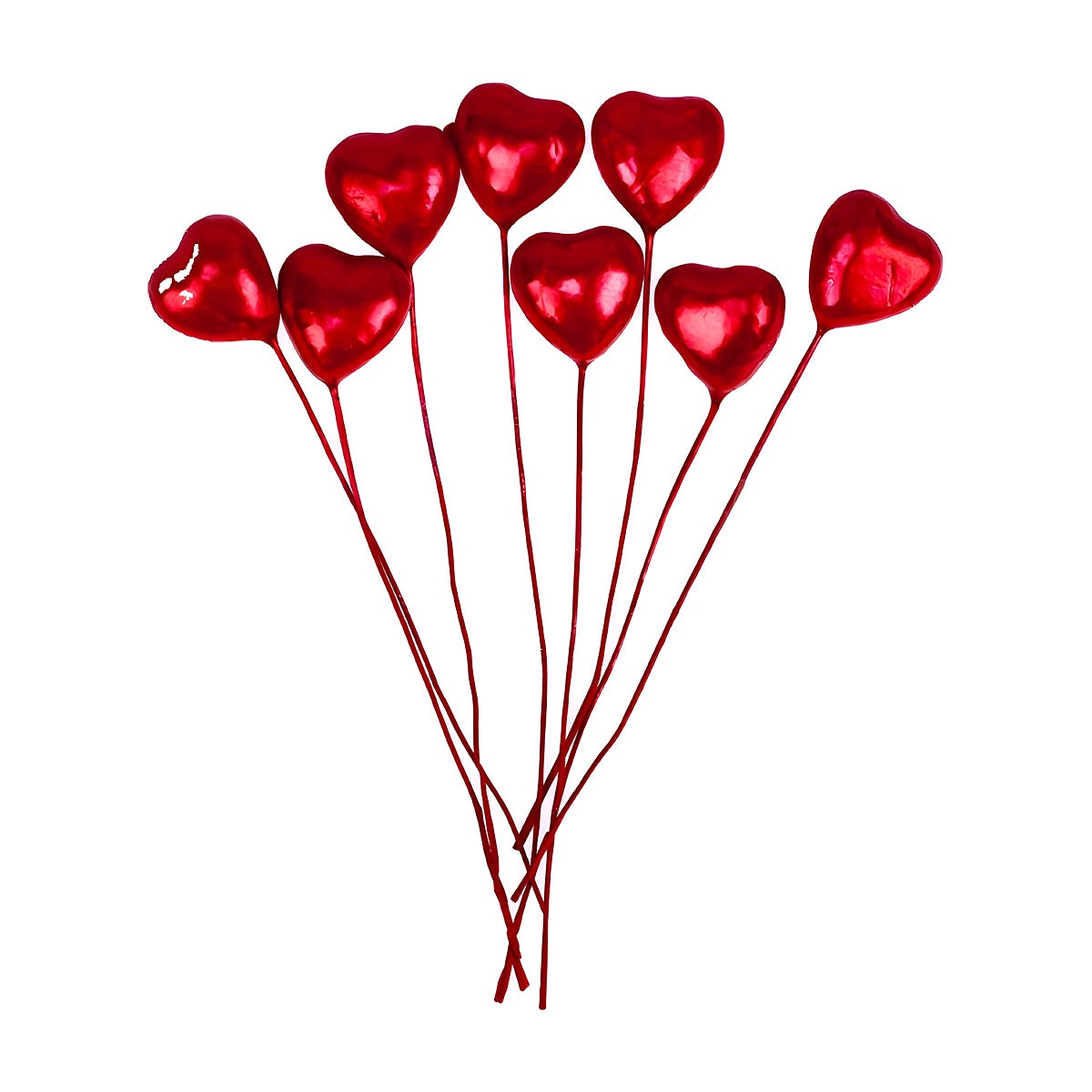 Set Toppers Corazones 8 uds Rojo