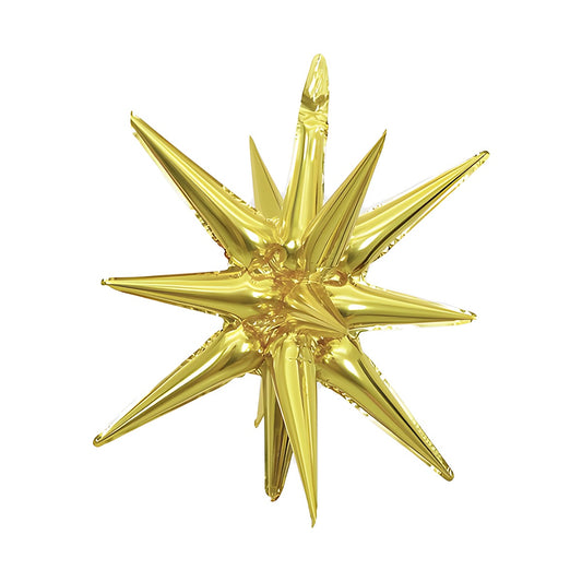 Globo Foil Estrella 3D Metalizada 54 cm Oro
