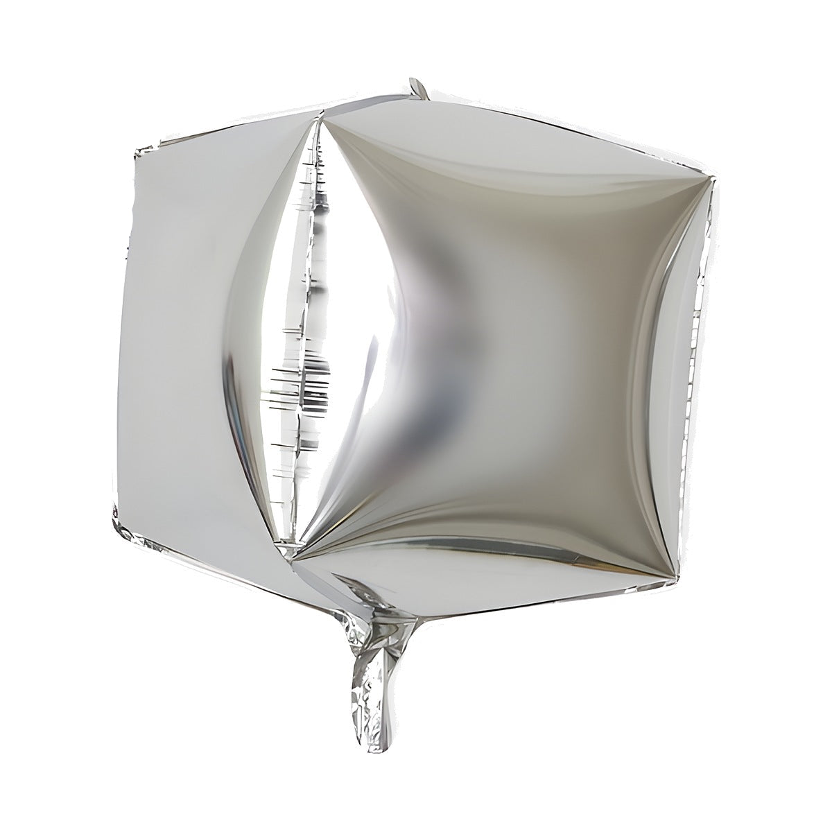 Globo Foil 4D Cuadrado 60 cm Plata