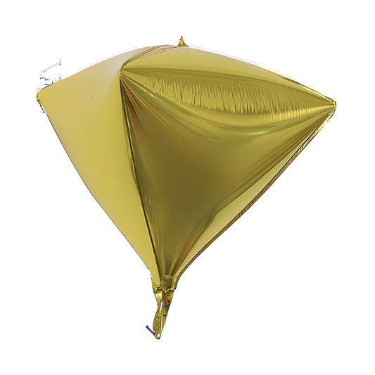 Globo Foil 4D Diamante 60 cm Oro