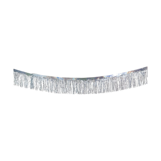 Guirnalda de Flecos Metalizados 200 x 20 cm Plata
