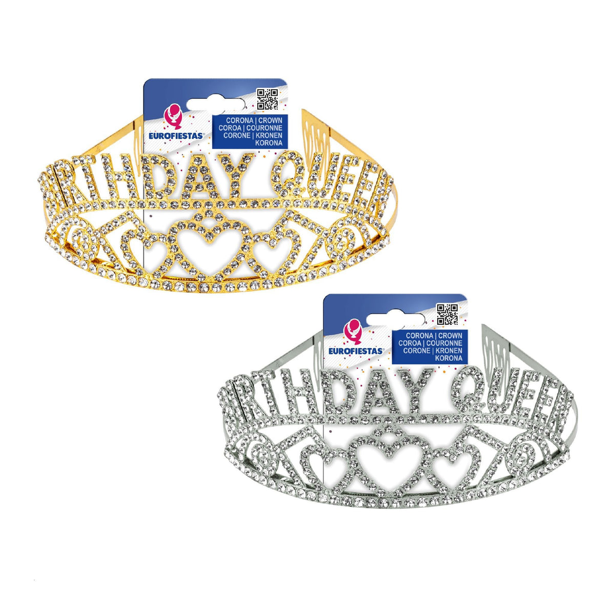 Corona Tiara Birthday Queen con Strass