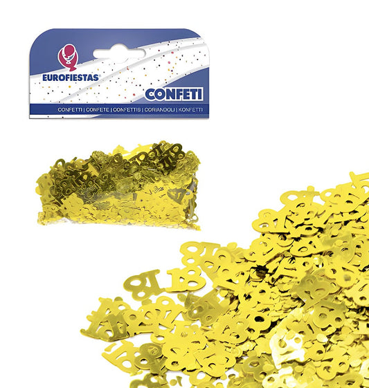 Confeti Brillante Número Oro 20 g 18