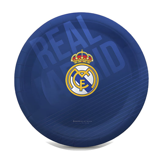 Platos Cartón Real Madrid Escudo Azul Marino 23 cm 8 uds