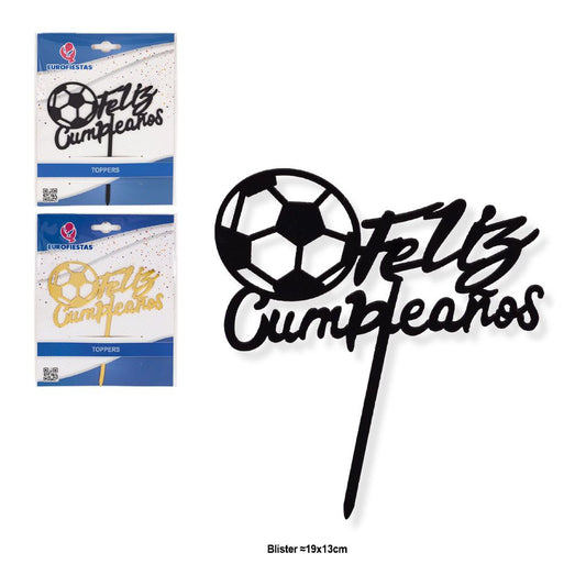 Topper Feliz Cumpleaños Balón de Fútbol