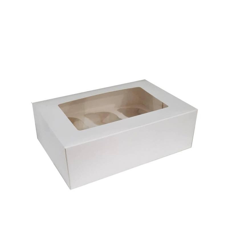 Caja para 6 Cupcakes Blanca  5,90 cm