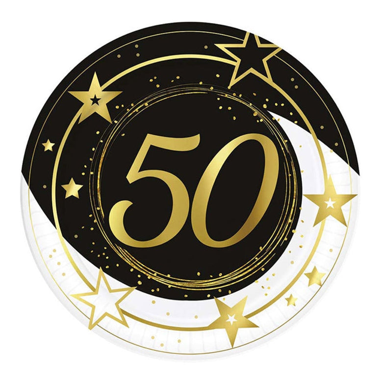 Platos Cumpleaños 18/20/30/40/50/60 Años 23cm 6uds