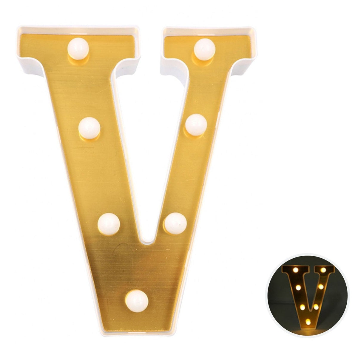Letras Luminosas LED Doradas