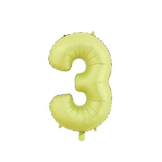 Globo Foil Número 80 cm (32") Amarillo Verde