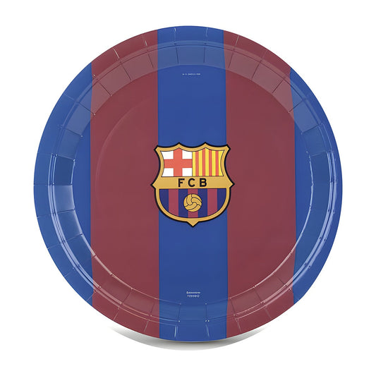 Platos FC Barcelona Franjas Blaugrana 8 uds 23 cm