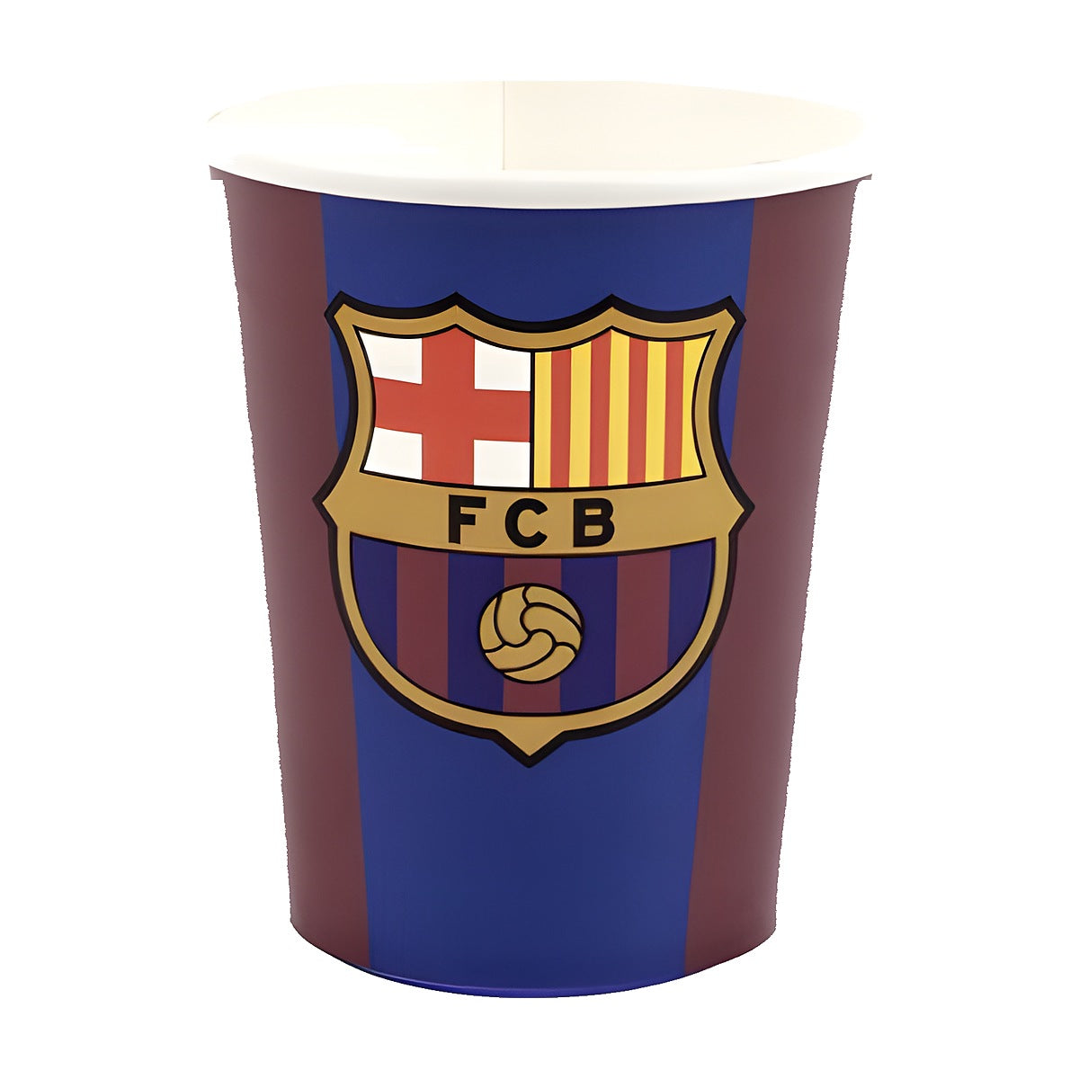Vasos FC Barcelona Franjas Blaugrana con Escudo 8 uds