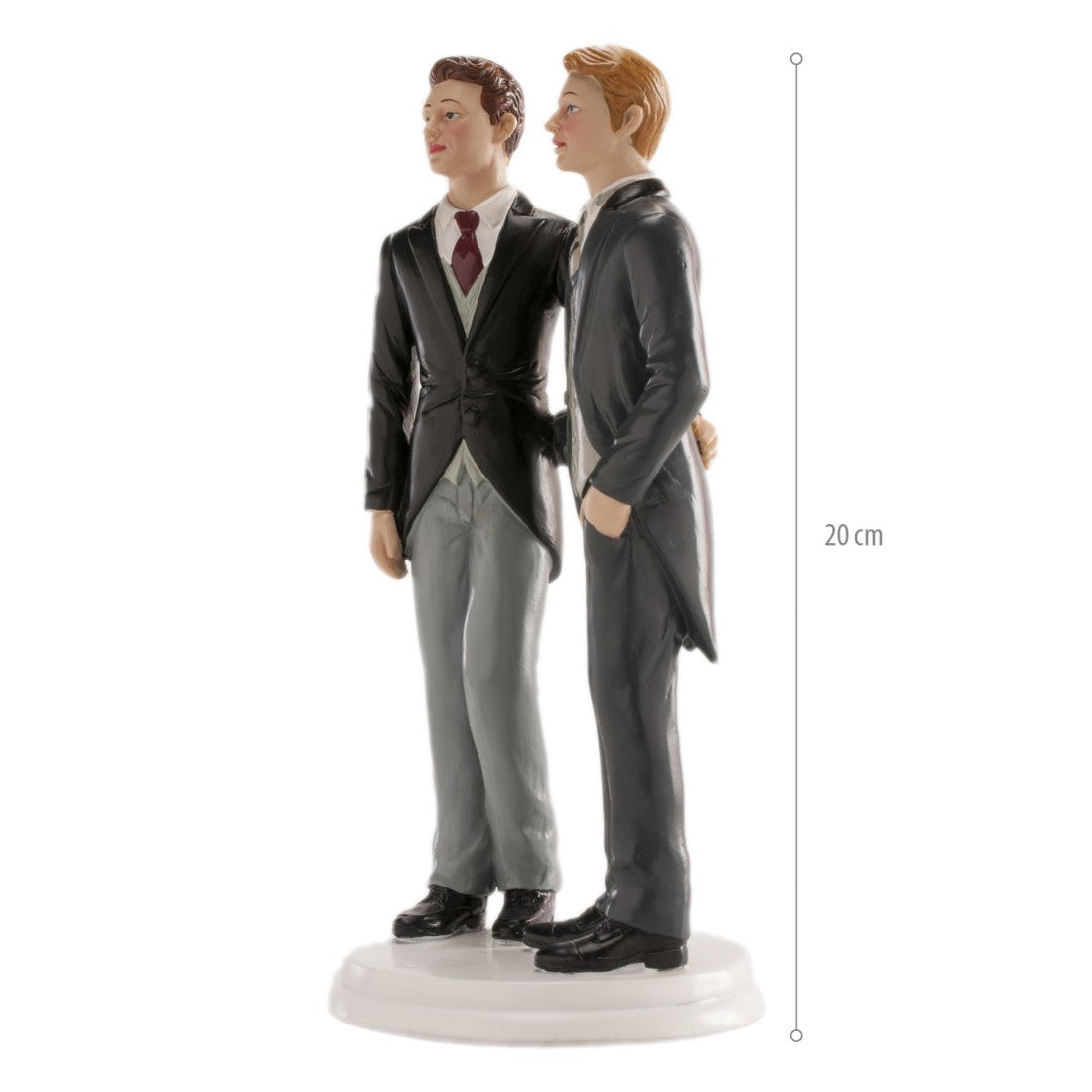Figura de Novios 2 Chicos 20 cm