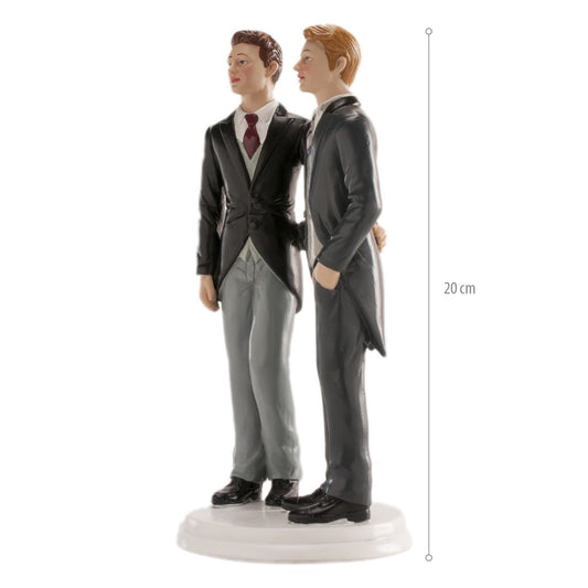 Figura de Novios 2 Chicos 20 cm