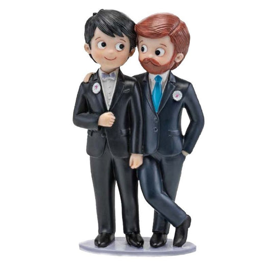 Figura Tarta Boda Novios Chicos 20 cm