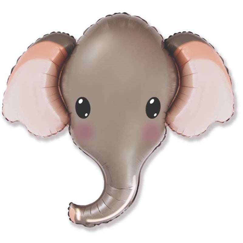 Globo Foil Cabeza de Elefante Gris 99×81 cm