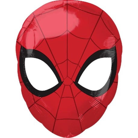 Globo Foil Spiderman Máscara Forma 45cm