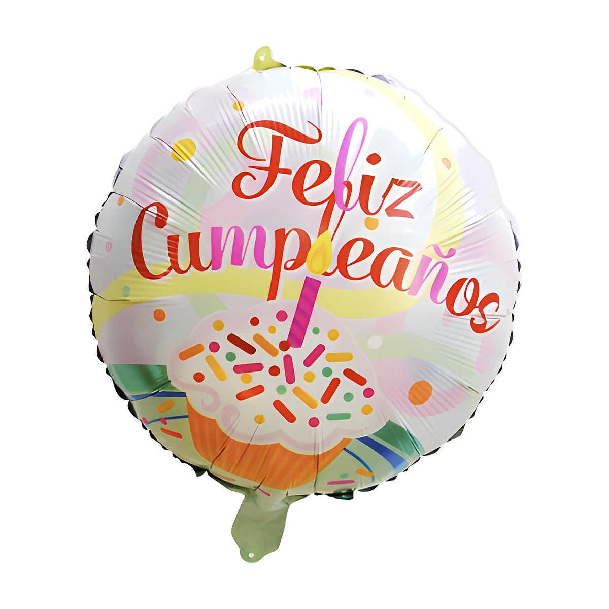 Globo Foil Redondo Feliz Cumpleaños Tarta 45 cm