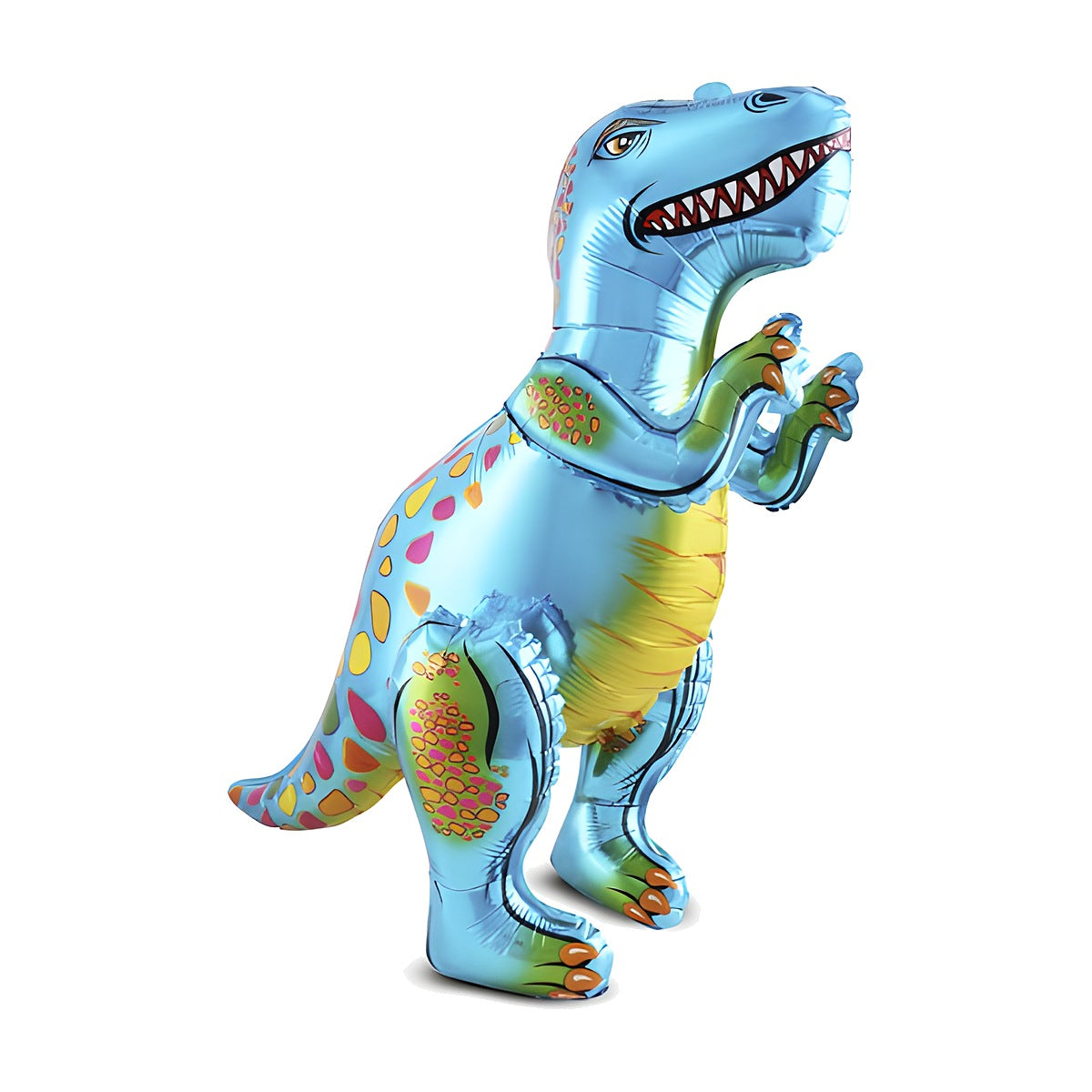 Globo Foil Tiranosaurio de Pie 64 cm azul
