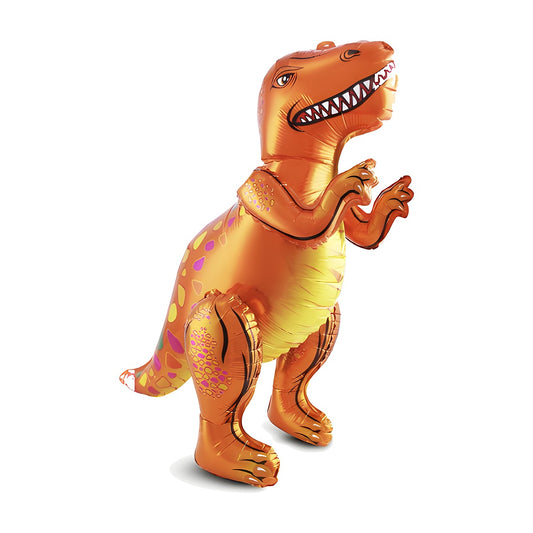 Globo Foil Tiranosaurio de Pie 64 cm naranja