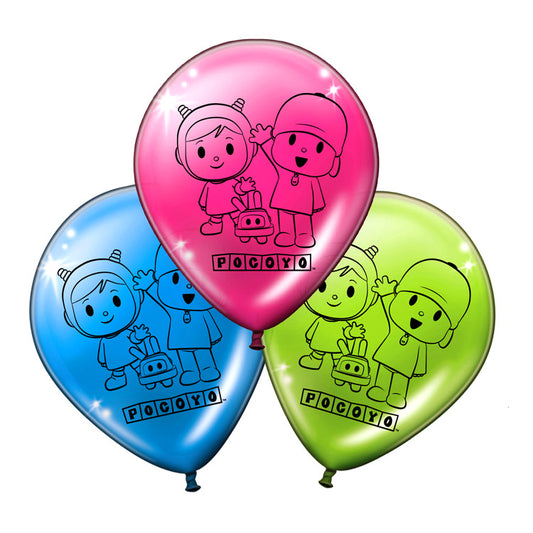 Globos de látex Pocoyo 30 cm 8 uds