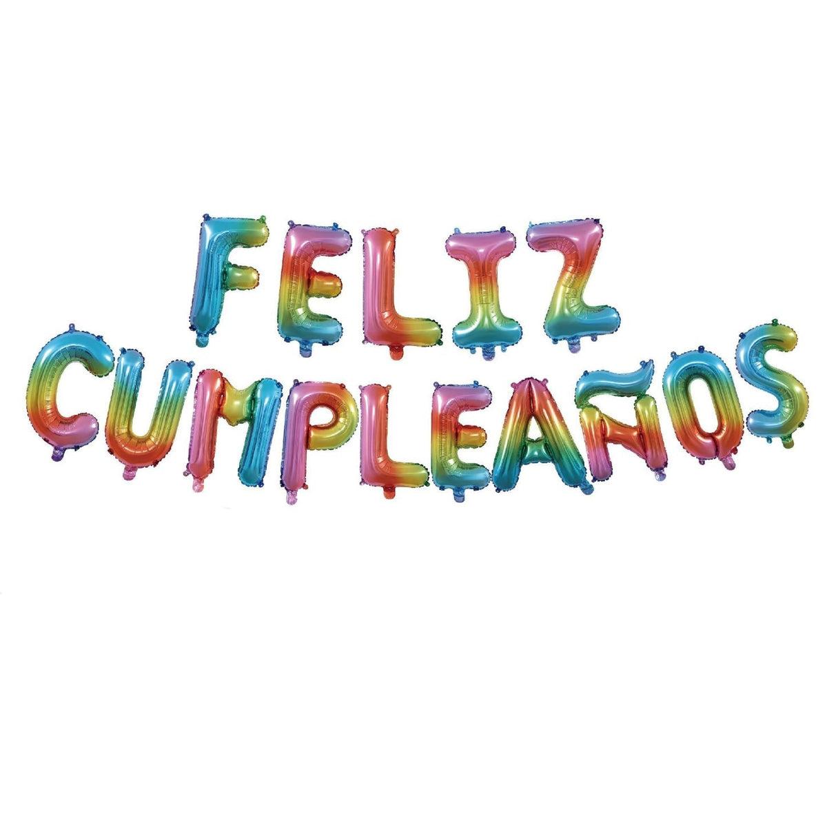 Globos Foil Letras 'Feliz Cumpleaños' 40 cm (16") 15 piezas Multicolor