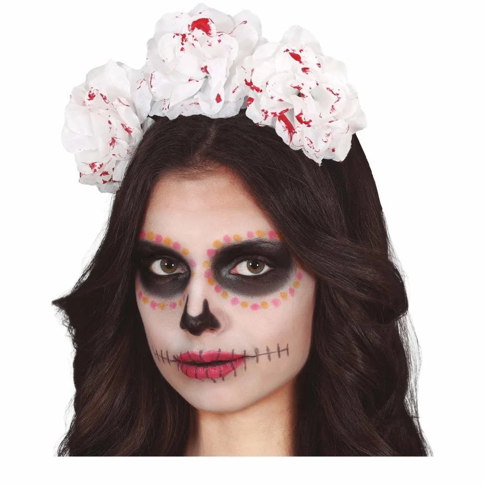 Diadema de Flores Sangrientas para Halloween