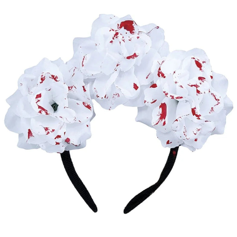 Diadema de Flores Sangrientas para Halloween
