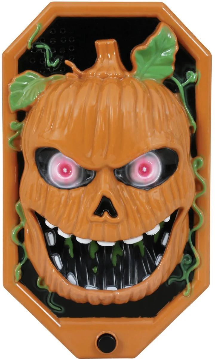 Timbre Calabaza Halloween con Luz, Sonido y Movimiento
