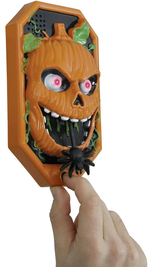 Timbre Calabaza Halloween con Luz, Sonido y Movimiento