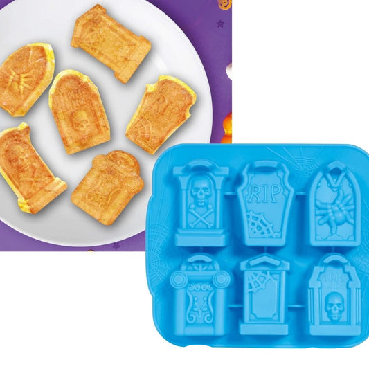 Moldes para Galletas Halloween Lápidas 21 x 18 cm Azul