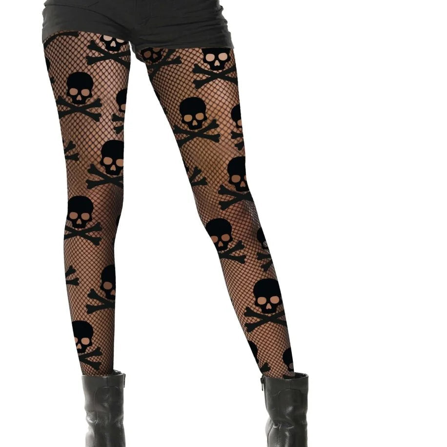 Leotardos Halloween Calaveras Negras