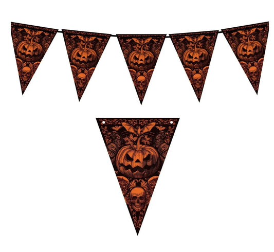 Guirnalda de Calabazas Halloween 2,7 m Negra y Naranja