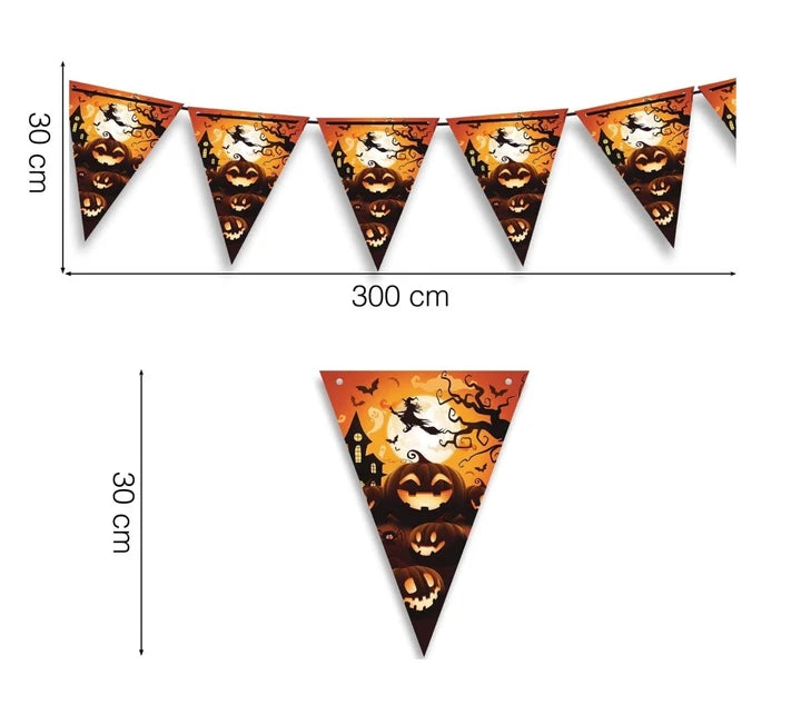 Guirnalda de Calabazas Halloween de Papel 3 m