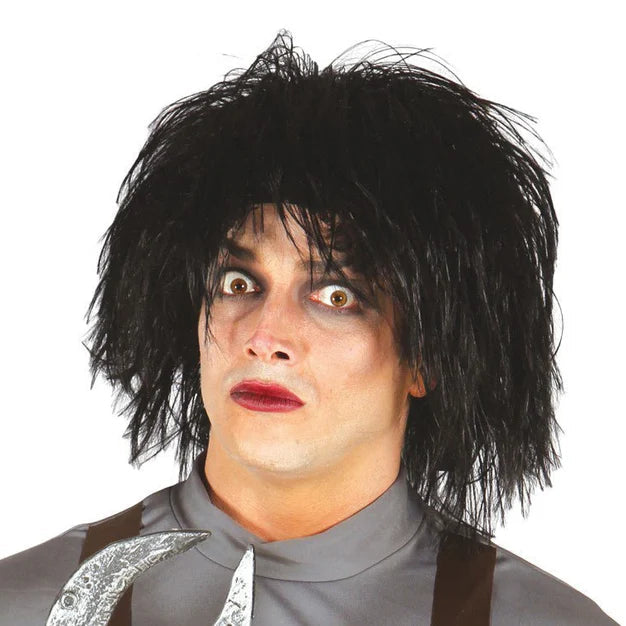 Peluca Negra para Disfraces de Halloween