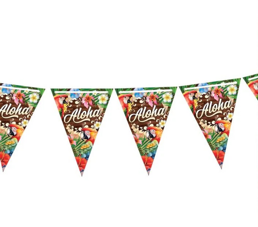 Guirnalda Hawaiana Aloha Papel 3m
