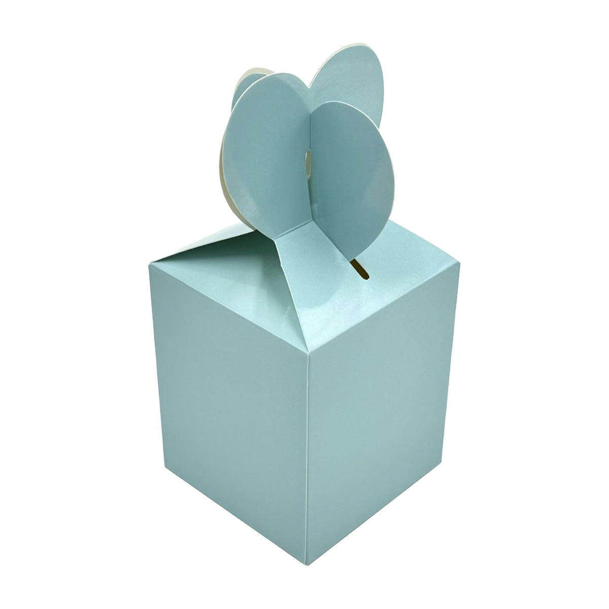 Caja de Pasteles con Tapa de Corazón 8,5 x 8,5 x 16,5 cm 3 uds - Azul
