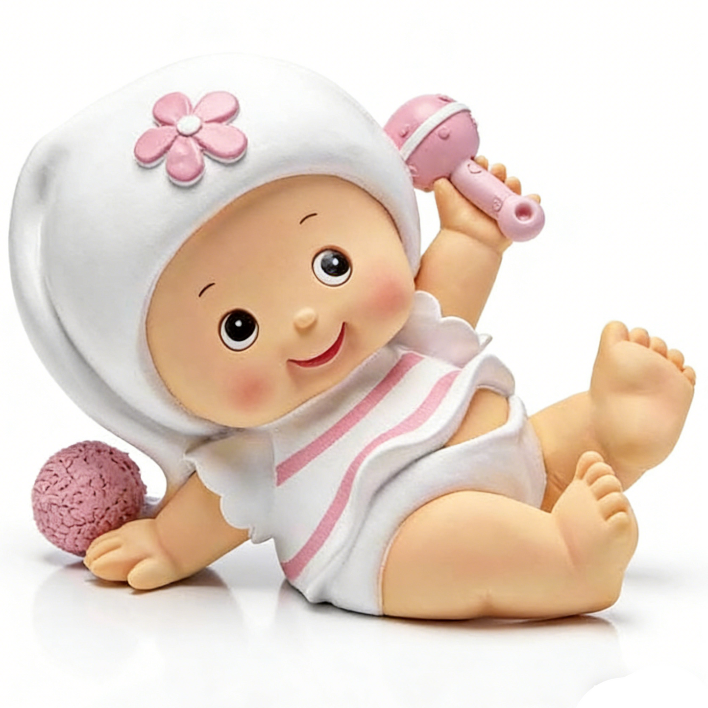 Hucha Niña Pijama Blanco | Figura para Tarta de Bautizo
