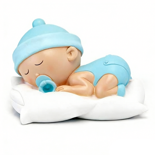 Hucha Bebé Dormilón Azul | Figura para Tarta de Bautizo