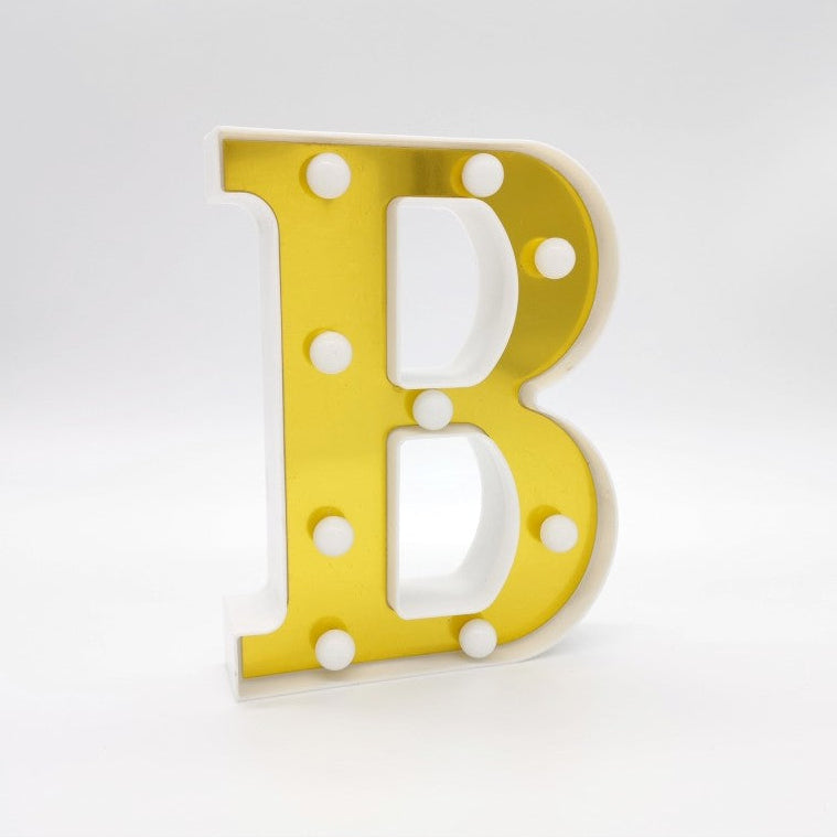 Letra Luminosa LED Dorada 22 cm | A-Z