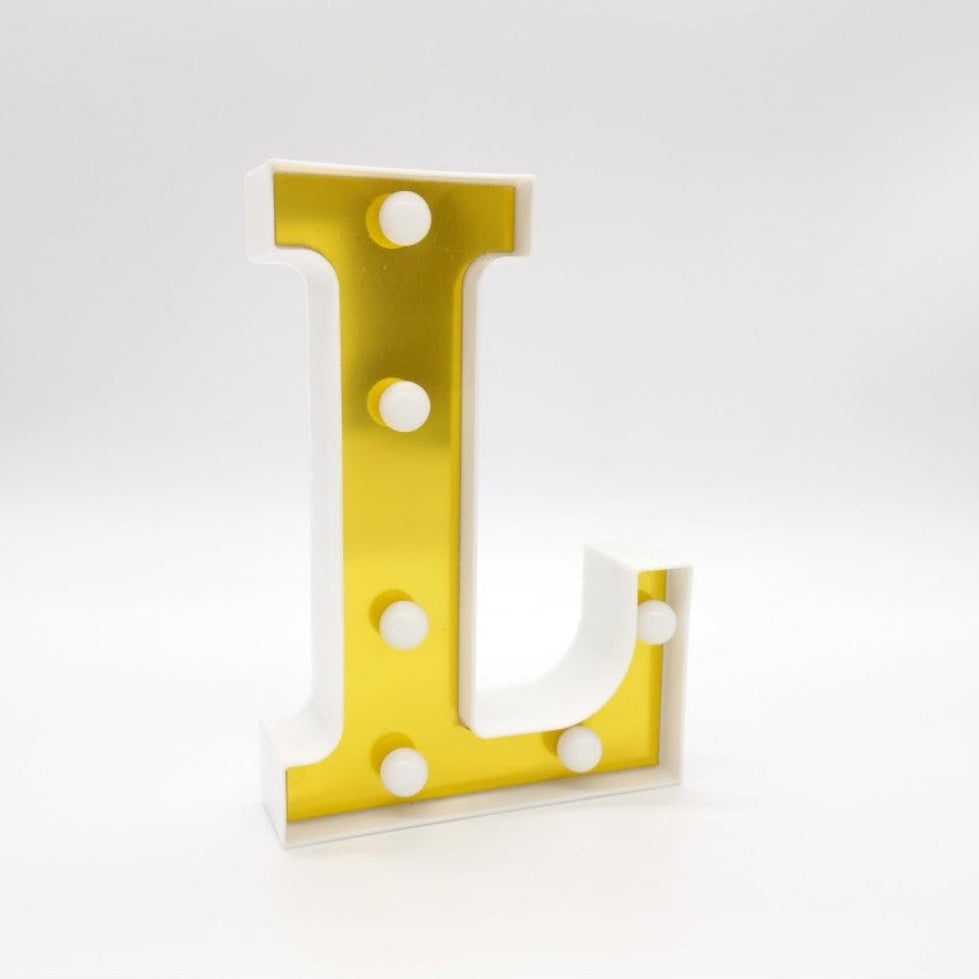 Letra Luminosa LED Dorada 22 cm | A-Z