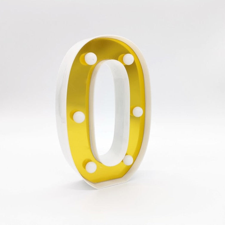 Letra Luminosa LED Dorada 22 cm | A-Z