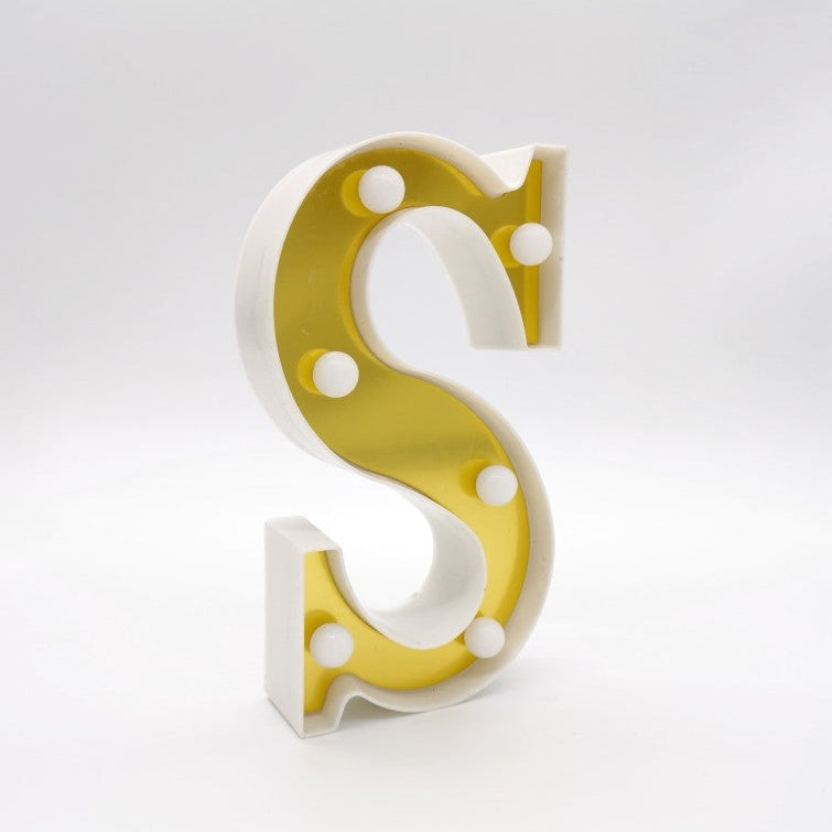 Letra Luminosa LED Dorada 22 cm | A-Z